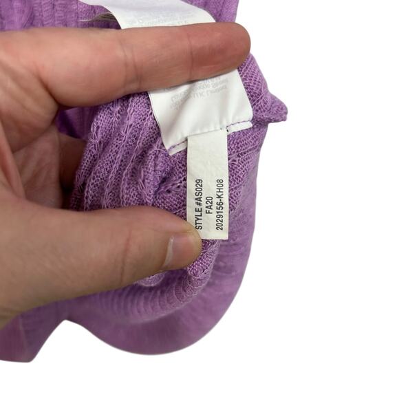 Romantic Layers Lavender‎ Textured Knit Ruffle Puff Sleeve J.Crew Top M - Picture 8 of 8